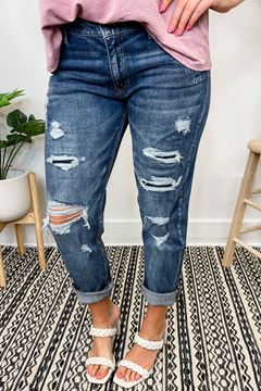 Picture of Plus Size Jeans Blue Distressed